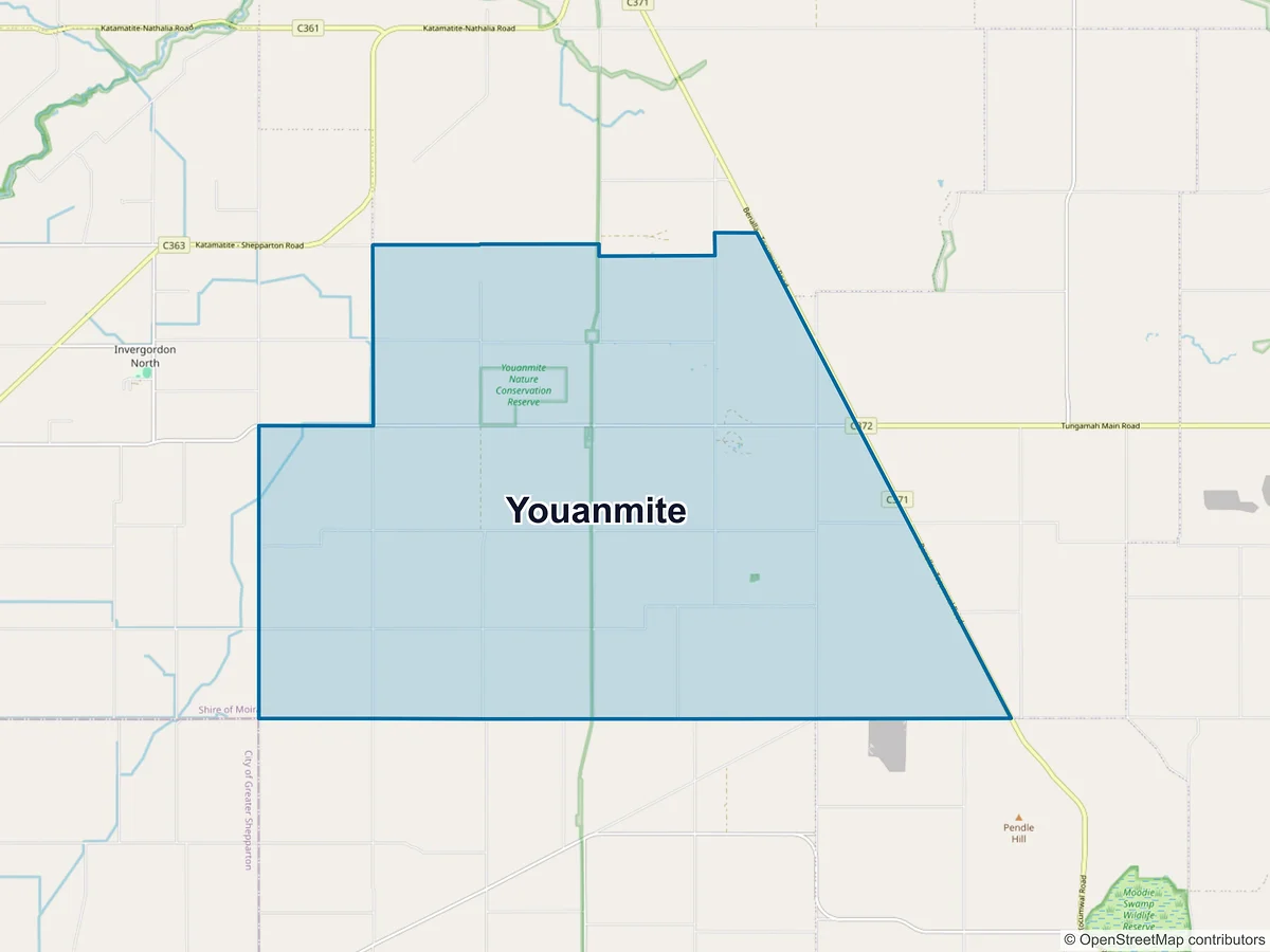 Map of Youanmite, VIC, Australia