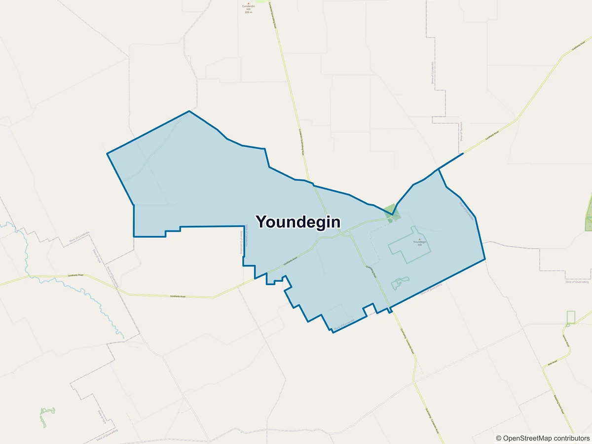 Map of Youndegin, WA, Australia