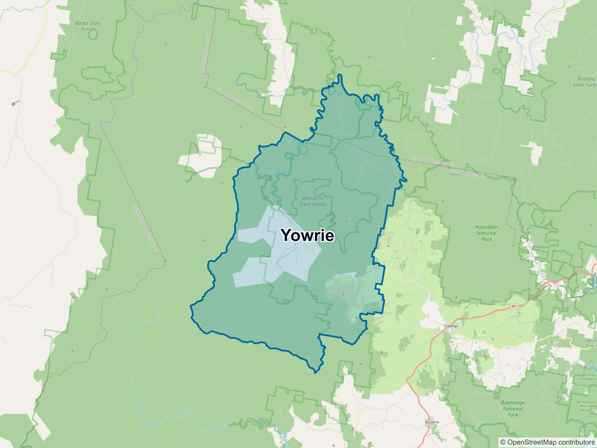 Map of Yowrie, NSW, Australia