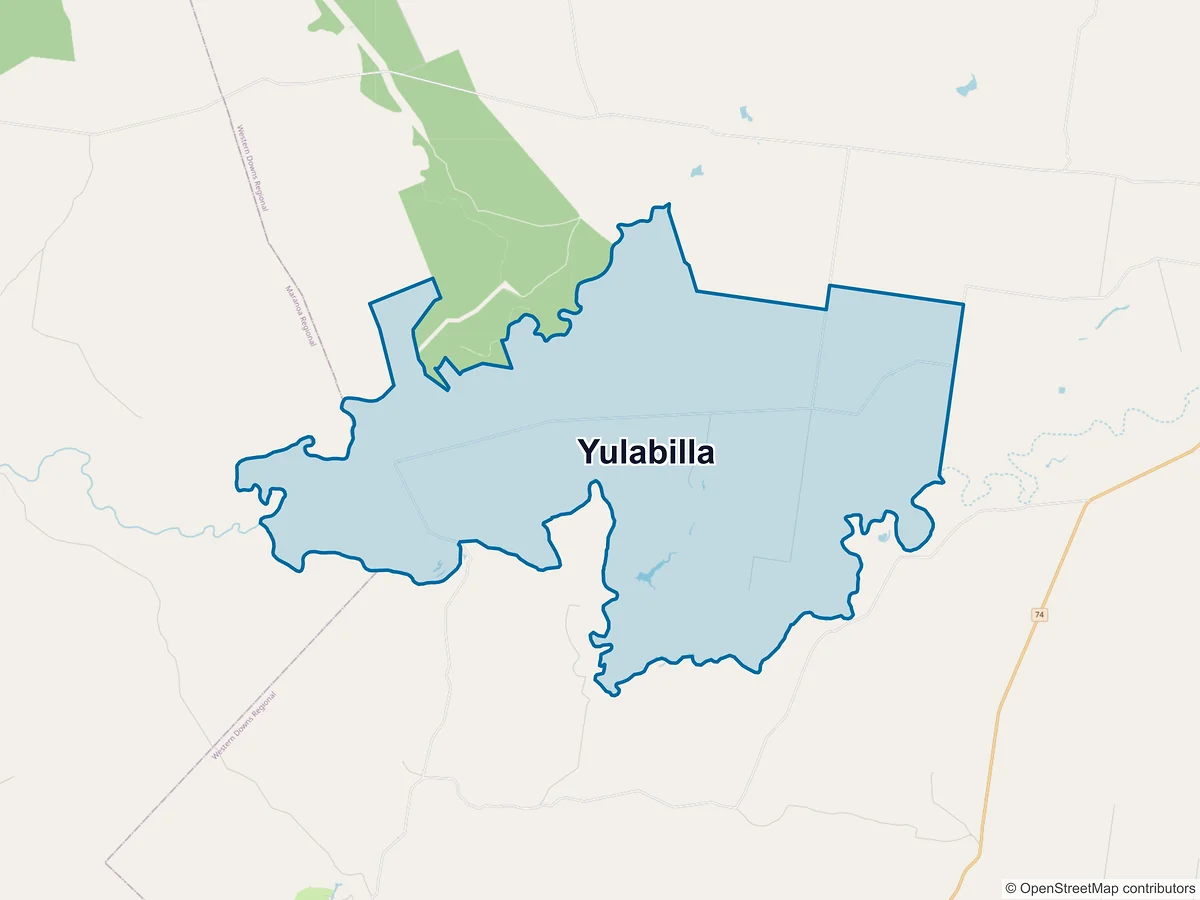 Map of Yulabilla, QLD, Australia