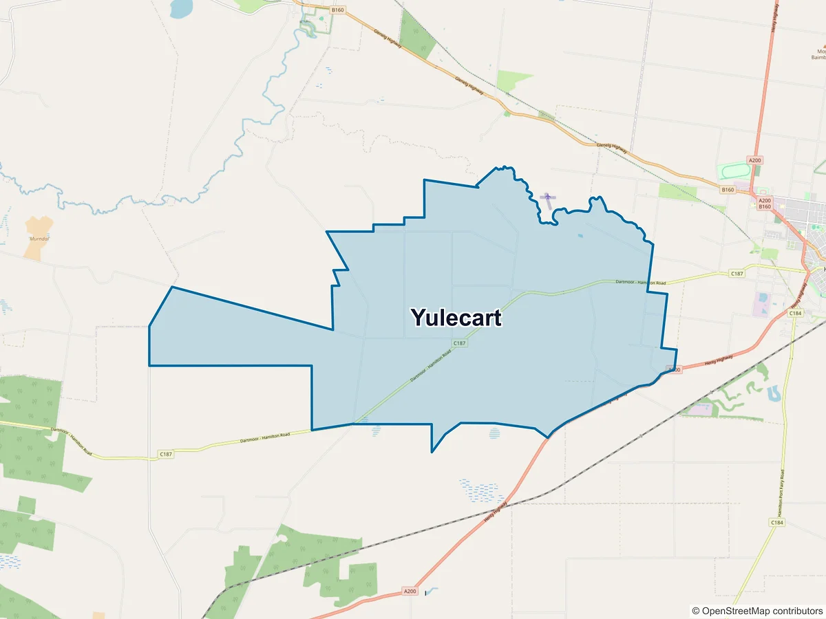 Map of Yulecart, VIC, Australia