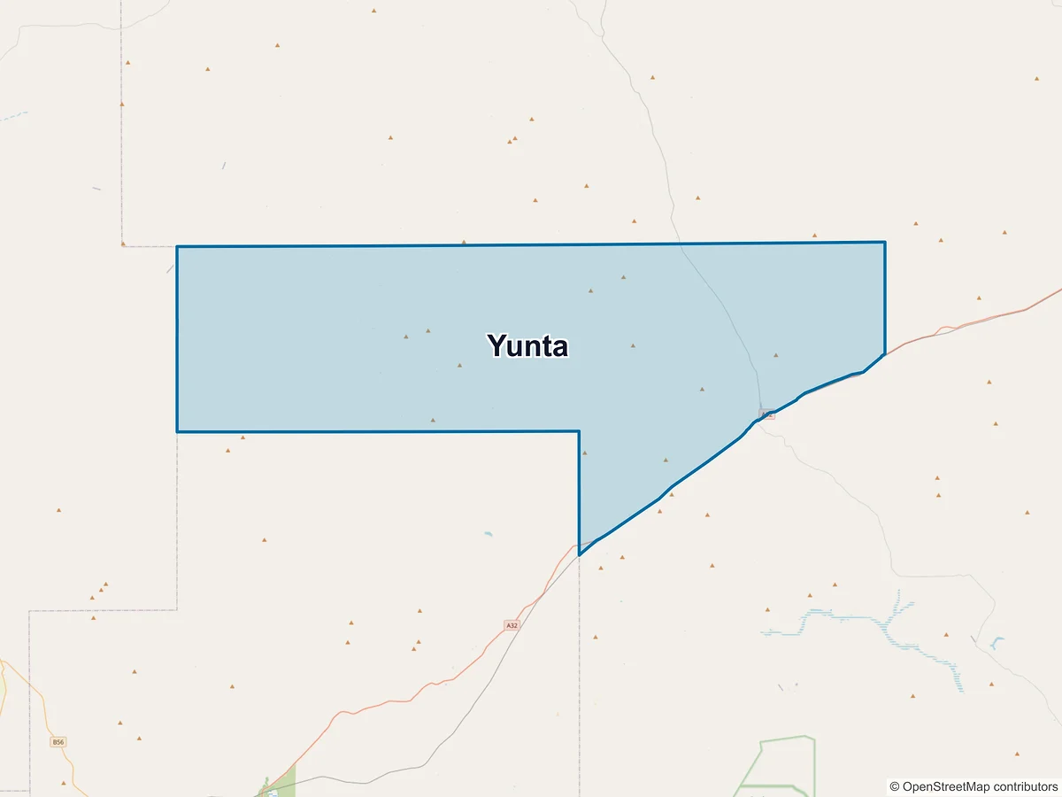 Map of Yunta, SA, Australia