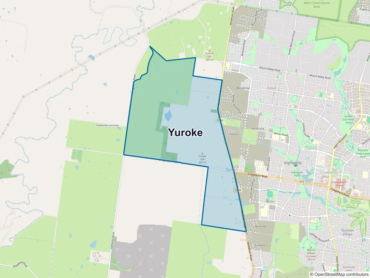 Map of Yuroke, VIC, Australia