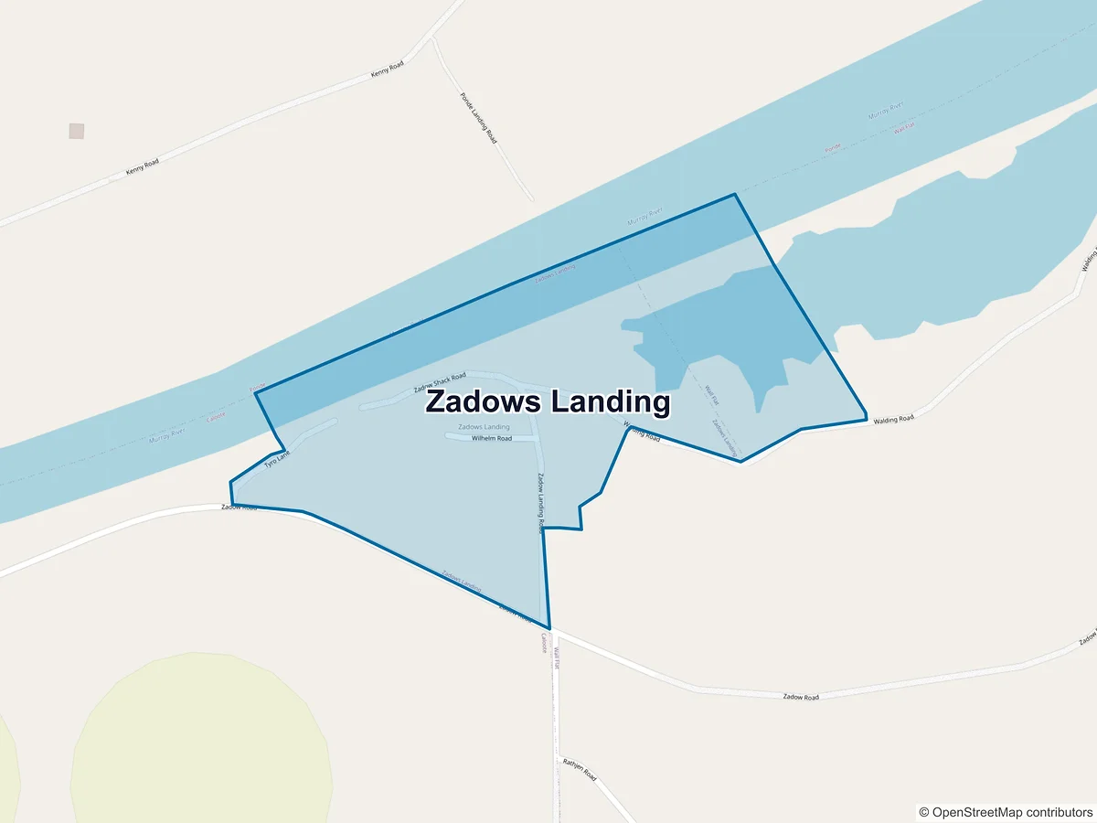 Map of Zadows Landing, SA, Australia