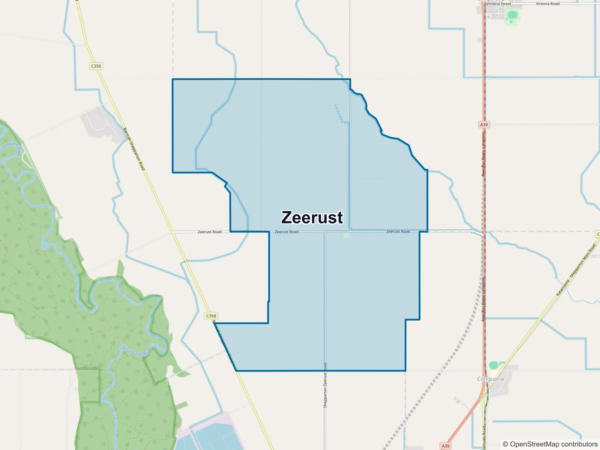 Map of Zeerust, VIC, Australia
