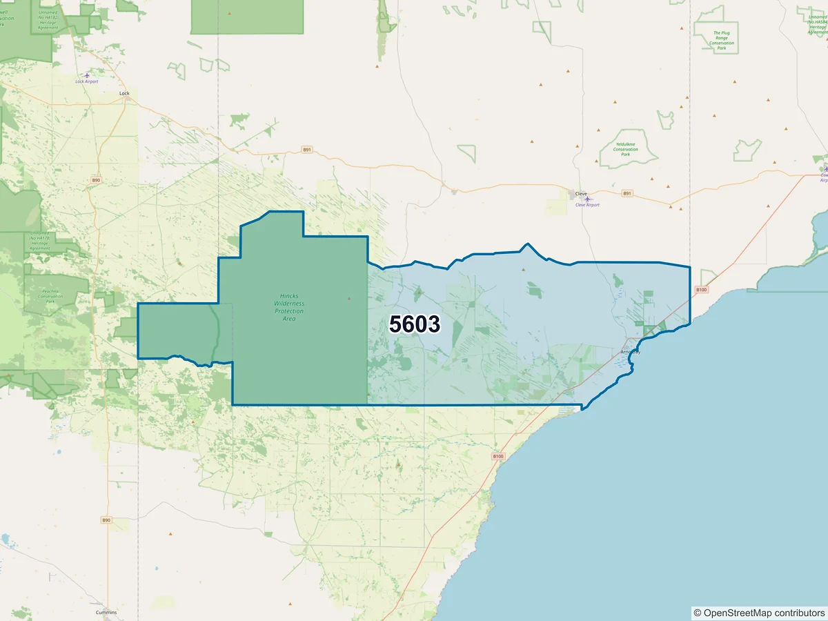 Map of postcode 5603 — Arno Bay, SA, Australia